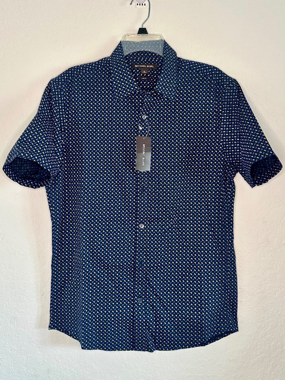 NWT Michael Kors Men's Slim Fit Button-Down Shirt, Size M